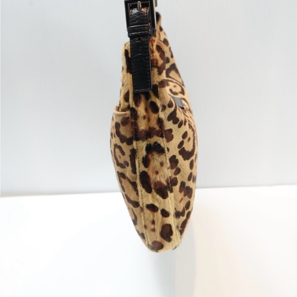 Vintage Fendi Baguette Leopard Print Pony hair Hobo Shoulder Bag - Picture 11 of 14